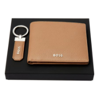 Set Classic Grained Camel (key Ring & Wallet)