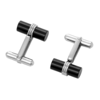 Cufflinks Whiteline Black