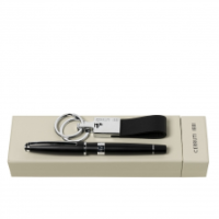 Set CERRUTI 1881 Black (rollerball Pen & Key Ring)