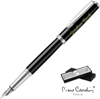 Pierre Cardin Montfort Fountain Pen - Black (Laser Engraved)