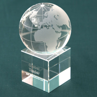 G149 Crystal Globe Award