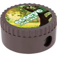 Recycled Pencil Sharpener (Brown) (Full Colour Print)