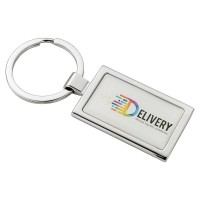 Rectangular Alloy Injection Keyring (UK Stock)