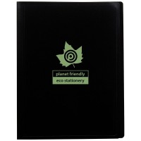 Eco-Eco A4 100% Recycled 20 Pocket Black Flexicover Display Book (UK Stock)