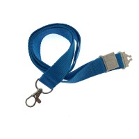 20mm Flat Recycled PET Lanyard in Blue PMS 2196 (UK Stock)