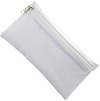 Nylon Pencil Case (UK Stock: White with White Zip)