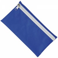 Nylon Pencil Case (UK Stock: Royal Blue with White Zip)