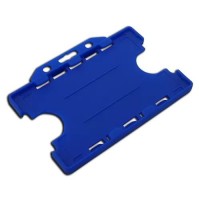 Landscape Double-Sided Rigid Card Holder (UK Stock: Royal Blue)