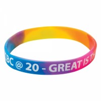 Silicone Wristband (Adult: Multicoloured Material)