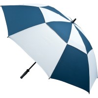 Vented Golf Umbrella (UK Stock: Navy & White)