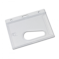 Plastic Card Holder With Thumb Ejection Slot-Landscape