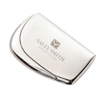 Polished Compact Mirror - Silver/Silver