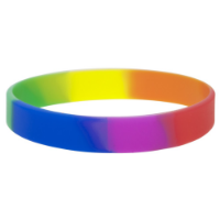 Rainbow Silicon Wristbands Printed