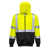 Hi-Vis Contrast Zipped Hoodie