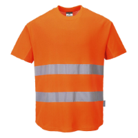 Hi-Vis Cotton Comfort Mesh Insert T-Shirt S/S