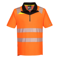 DX4 Hi-Vis Zip Polo Shirt S/S