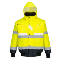 Glowtex Hi-Vis 3-in-1 Contrast Bomber Jacket