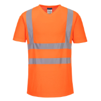 Hi-Vis Cotton Comfort Mesh Insert T-Shirt S/S