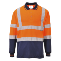 Hi-Vis Contrast Polo Shirt L/S