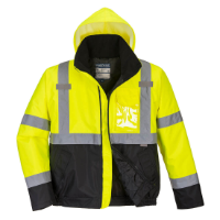 Hi-Vis Contrast Winter Bomber Jacket