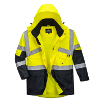 Hi-Vis Breathable Contrast Rain Jacket