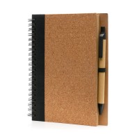 B6 Cork Notebook and PLA Bioplastic Pen 