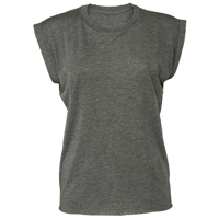 Women'S Flowy Muscle Tee With Rolled Cuff