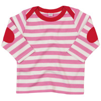 Baby Stripy Long Sleeve T (With Elbow Patches)