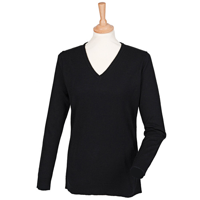 Women'S Cashmere Touch Acrylic V-Neck Jumper