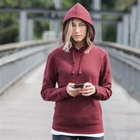 Women'S Authentic Melange Hooded Sweatshirt