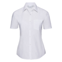 Women'S Short Sleeve Polycotton Easycare Poplin Shirt