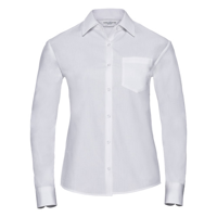 Women'S Long Sleeve Pure Cotton Easycare Poplin Shirt