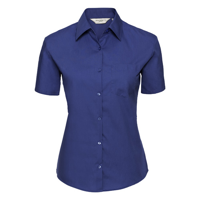 Women'S Short Sleeve Pure Cotton Easycare Poplin Shirt