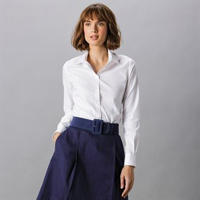 Women'S Stretch Oxford Shirt Long-Sleeved (Tailored Fit)