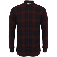 Brushed Check Casual Shirt With Button-Down Collar