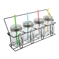 Set Of 4 Glass Mugs With Straws RETUMBLER-ARACUJA