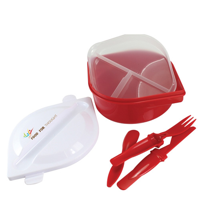 Plastic Lunch Box with Cutlery Pack