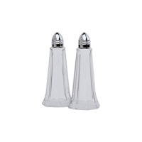 Glass Lighthouse Pepper Shaker with Silver Top