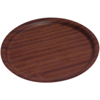 Wooden Veneer Round Tray Non-Slip (270mm dia)