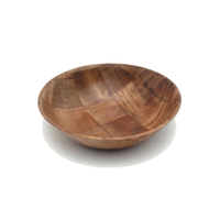 Woven Wooden Bowl (10inch  Diameter)