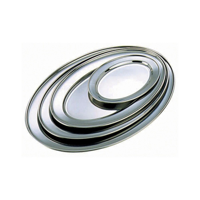 Stainless Steel Flat Oval Dish (8inch)