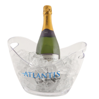 Clear Plastic Champagne/Wine Bucket (3 Litre)