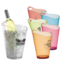 Plastic Wine & Champagne Cooler Bucket - 1/2 bottle (Clear)
