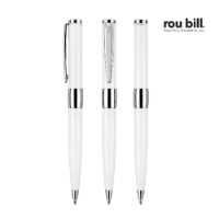 Rou Bill® Image White Line Twist Ball Pen