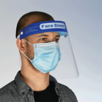 Face Shield - Clear with Blue Band