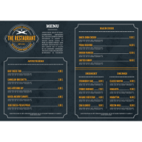 Menus - A3 (Full Colour Print)