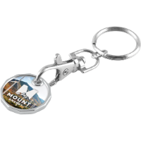 Full Colour Laminated Trolley Coin Keychain