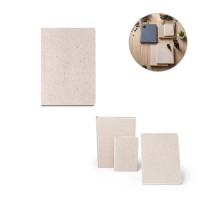 ORGANIC SEMI-RIGID. A5 notepad with semi-rigid cover made from organic elephant matter (95%)