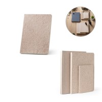 TEAPAD SEMI-RIGID. A5 notepad with semi-rigid cover made from tea leafs waste (65%)