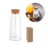 JASMIN 800. Borosilicate glass bottle with cork lid 800 mL